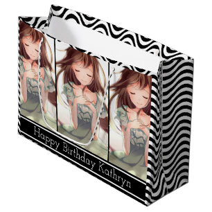 Grand Sac Cadeau Art personnalisé "Jenny " de Manga