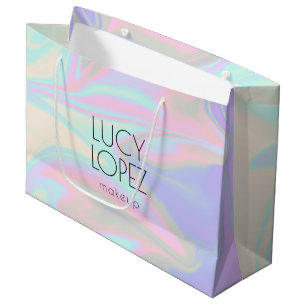 Grand Sac Cadeau Assez élégante moderne élégante fille holographiqu