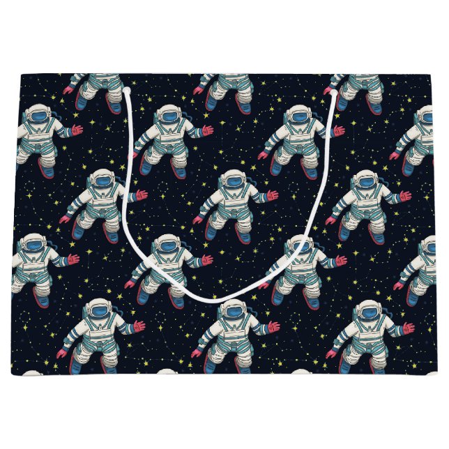 Grand Sac Cadeau Astronaute spatial (Devant)