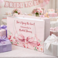 Attacher le nœud rose floral Shower de mariage
