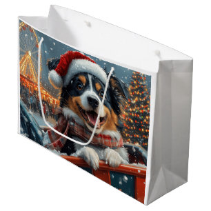 Grand Sac Cadeau Australie Berger Dog Roller Dessous de verre Noël