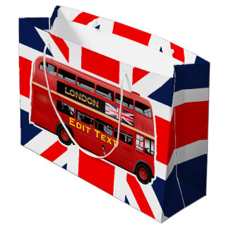 Grand Sac Cadeau Autobus à impériale rouge de Londres