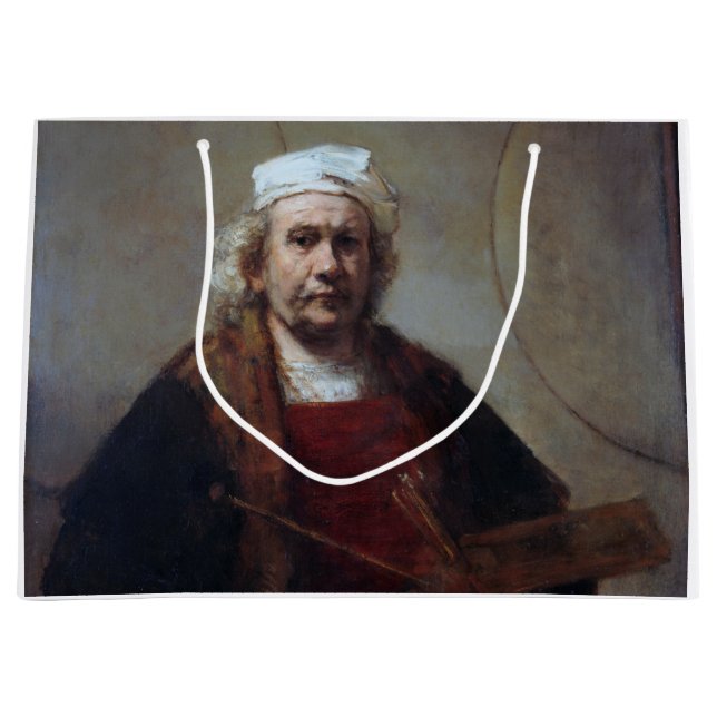 Grand Sac Cadeau Autoportrait à deux cercles, Rembrandt (Devant)