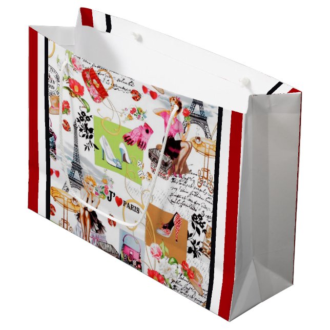 Grand Sac Cadeau Avril à Paris 2 (Devant Angle)