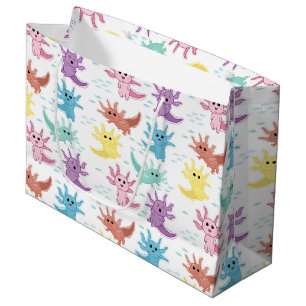 Grand Sac Cadeau Axolotl Kids Cute Salamander Motif