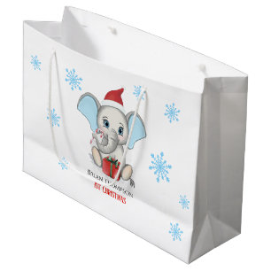 Grand Sac Cadeau Baby Boy First Christmas Jote Elephant Holidays