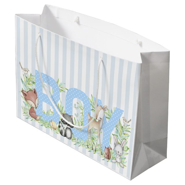 Grand Sac Cadeau Baby shower Boy Woodland (Dos Angle)