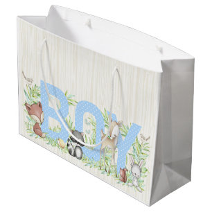 Grand Sac Cadeau Baby shower Boy Woodland