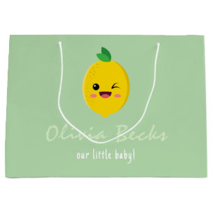 Grand Sac Cadeau Baby shower Citrus Lemon