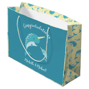 Grand Sac Cadeau Baby shower Narval