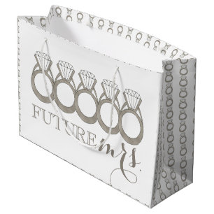 Grand Sac Cadeau Bague de fiançailles en diamant pour FUTURE MME Fu