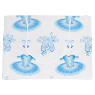 Grand Sac Cadeau Ballet bleu Anniversaire Chaussures Tutu & Pointe
