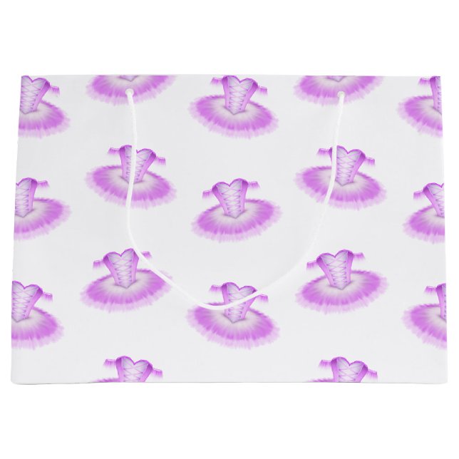 Grand Sac Cadeau Ballet Girl Pink Ballerina Tutu (Devant)