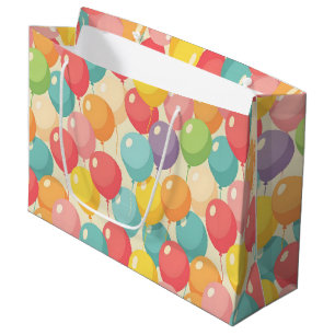 Grand Sac Cadeau Ballons de fête de différentes couleurs