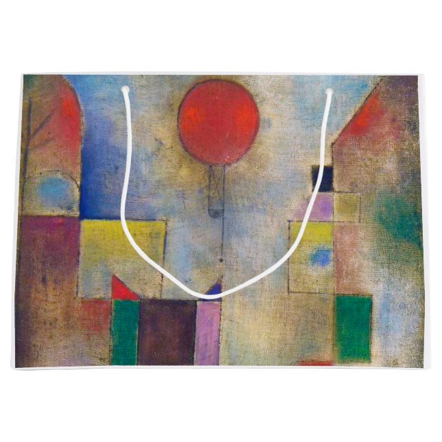 Grand Sac Cadeau Balloon rouge, Klee (Devant)