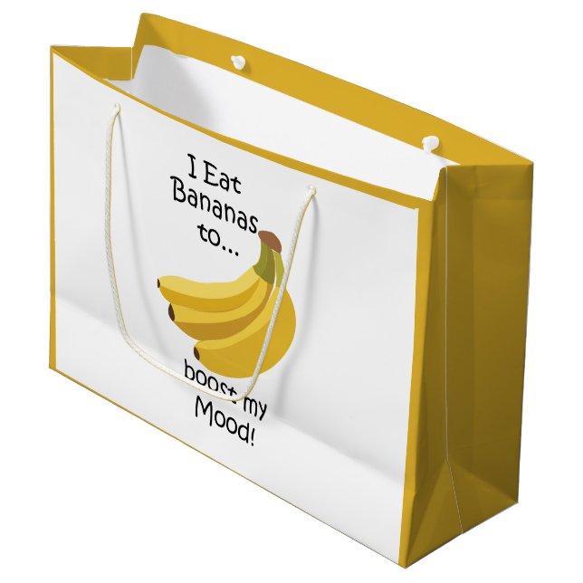 Grand Sac Cadeau Banana Tropical Fruit Boost My Mood Funny (Devant Angle)