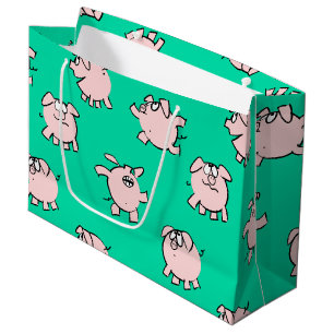 Grand Sac Cadeau Bande dessinée amusante Cochon bébé Choisir la cou