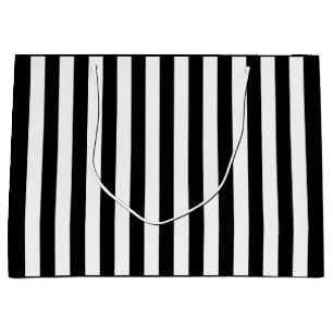 Grand Sac Cadeau Bande noire et blanche