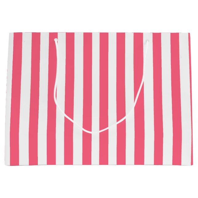 Grand Sac Cadeau Bande rose (Devant)