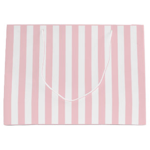 Grand Sac Cadeau Bande rose et blanche millénaire