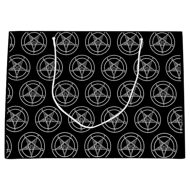 Grand Sac Cadeau Baphomet Pentagram Satanique (Devant)