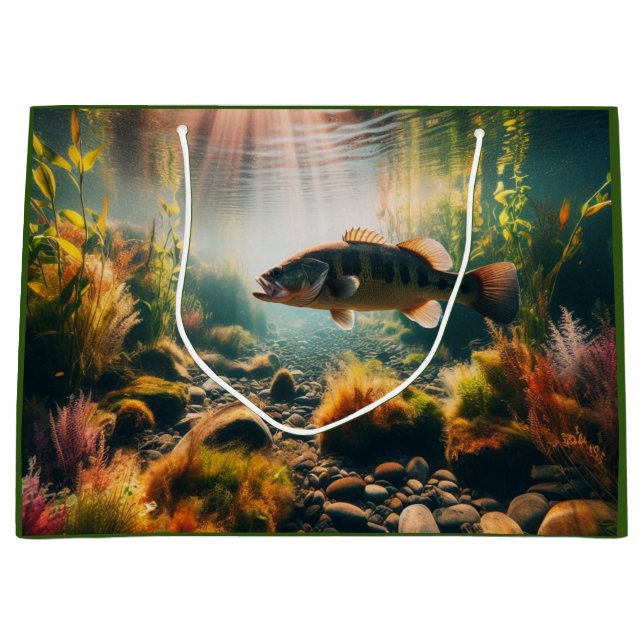 Grand Sac Cadeau Basse-bouche sous-marine (Devant)