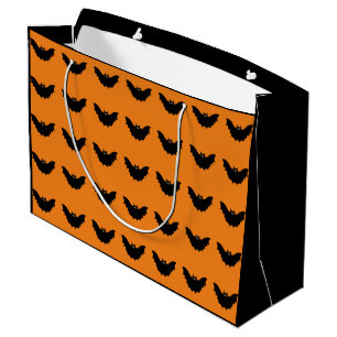 Grand Sac Cadeau Bat noir d'Halloween