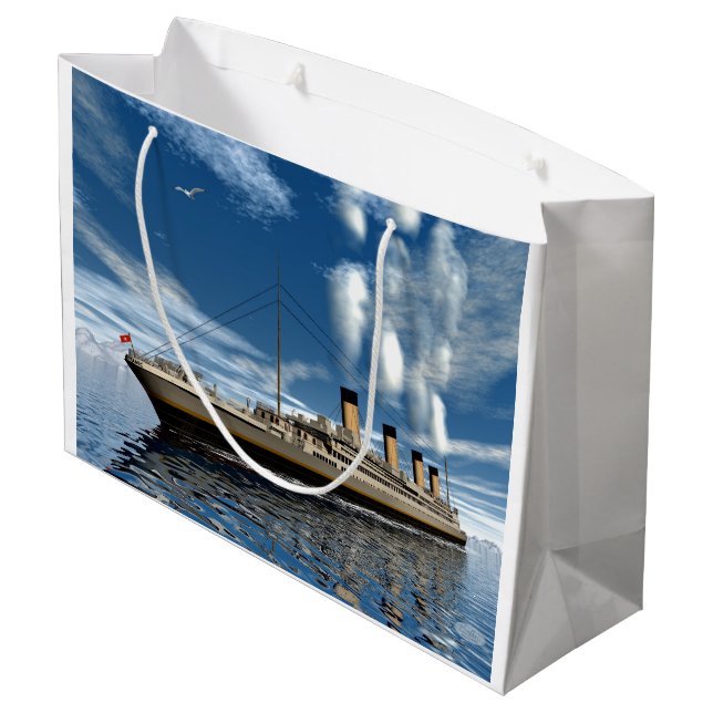 Grand Sac Cadeau Bateau titanique - 3D rendent (Dos Angle)