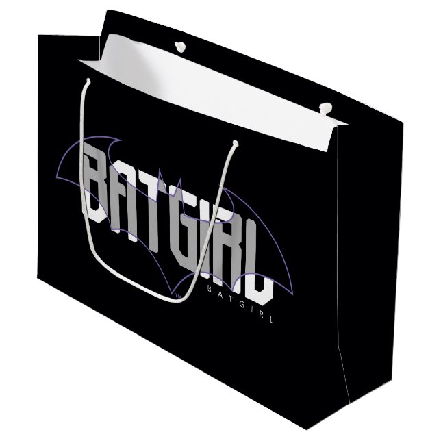 Grand Sac Cadeau Batgirl Nom High-Tech Graphique (Devant Angle)