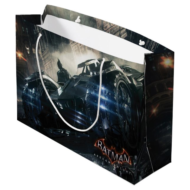 Grand Sac Cadeau Batman Avec Batmobile Dans La Pluie (Dos Angle)
