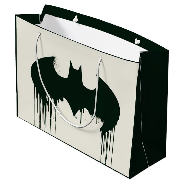 Grand Sac Cadeau Batman Symbol | Spraypaint Logo (Dos Angle)