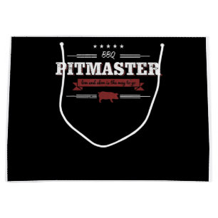 Grand Sac Cadeau BBQ BBBQ Pitmaster Faible Et Lent Est Une Façon