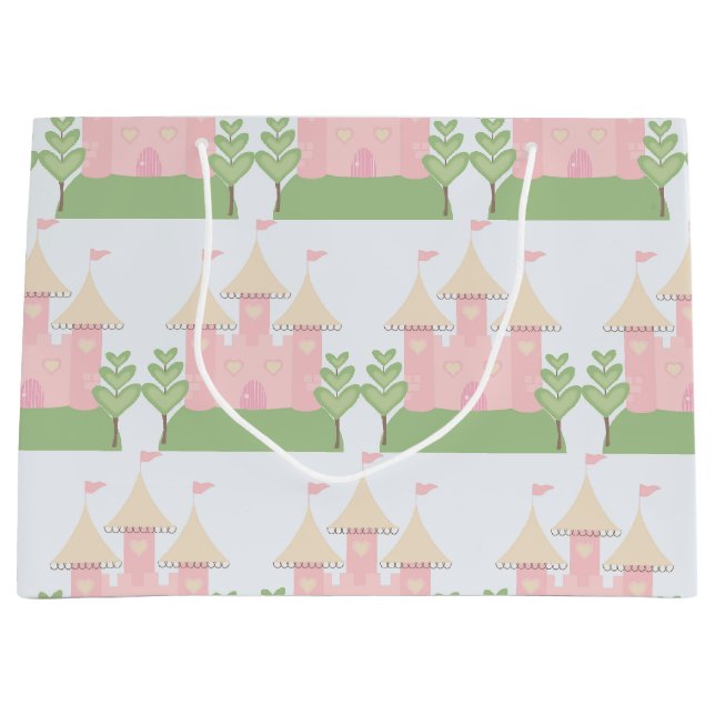 Grand Sac Cadeau Beau cadeau de bébé ou princesse Pattern de douche (Devant)