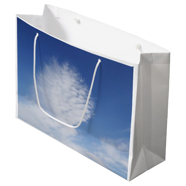 Grand Sac Cadeau Beau nuage (Devant Angle)