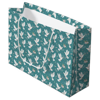 Grand Sac Cadeau Beautiful tiled doves wedding