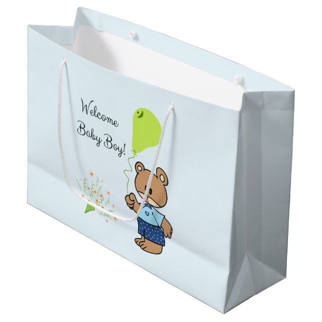 Grand Sac Cadeau Bébé (Devant Angle)