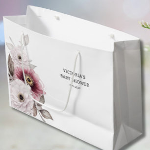 Grand Sac Cadeau Bébé dans le Baby shower en fleur