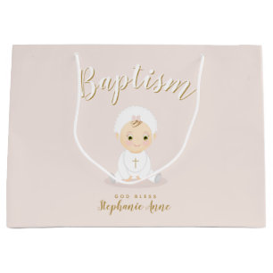 Grand Sac Cadeau Bébé de baptême avec le capot