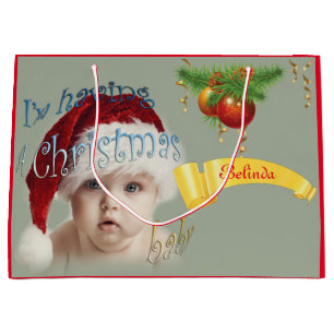 Grand Sac Cadeau Bébé de Noël
