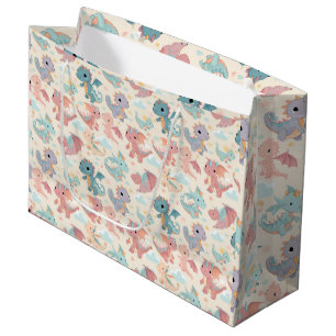 Grand Sac Cadeau Bébé dragons volants