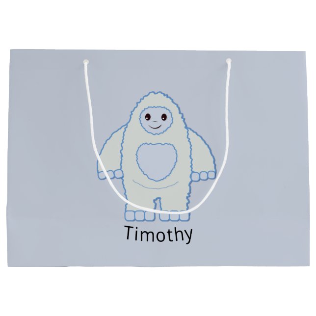 Grand Sac Cadeau Bébé mignon Yeti (Dos)