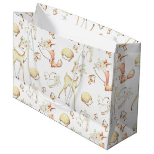 Grand Sac Cadeau Bébés de forêt de région boisée
