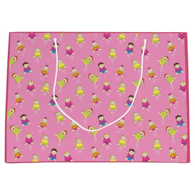 Grand Sac Cadeau Bébés de tournoiement (Devant)