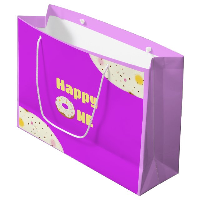 Grand Sac Cadeau Beignet délicieux (Devant Angle)