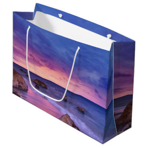 Grand Sac Cadeau Belle photo côtière du coucher de soleil
