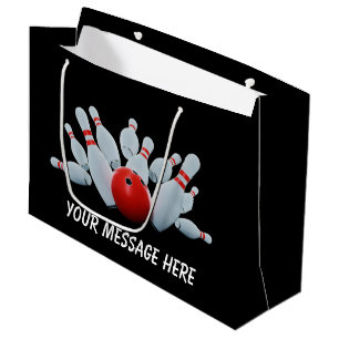Grand Sac Cadeau Belle soirée de bowling sportif