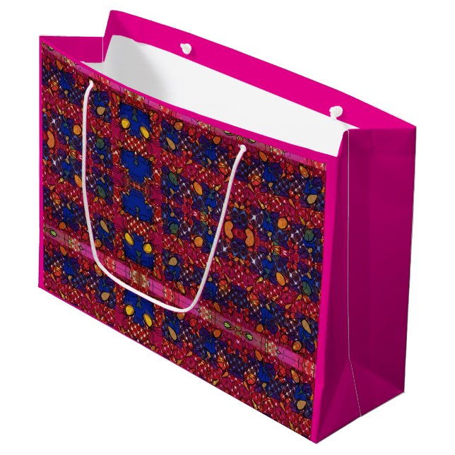 Grand Sac Cadeau Berry Wall (Devant Angle)