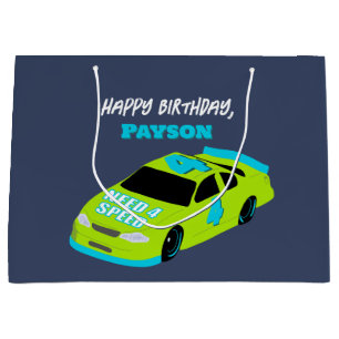 Grand Sac Cadeau Besoin de 4 Speed Race Car Boys 4th Birthday Party