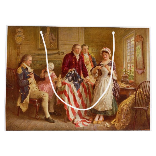 Grand Sac Cadeau Betsy Ross, 1777 (Histoire américaine) (Patriote a (Dos)