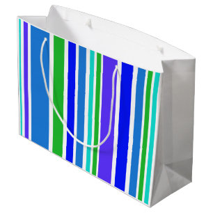 Grand Sac Cadeau BG Stripes Motif couleur IV + votre backgr.